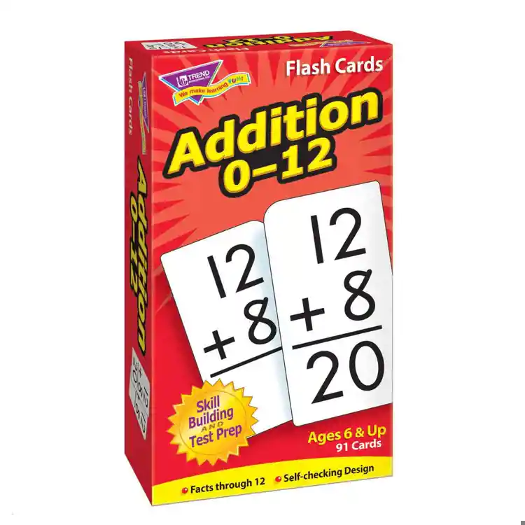 Addition 0-12 Skill Drill Flash Cards