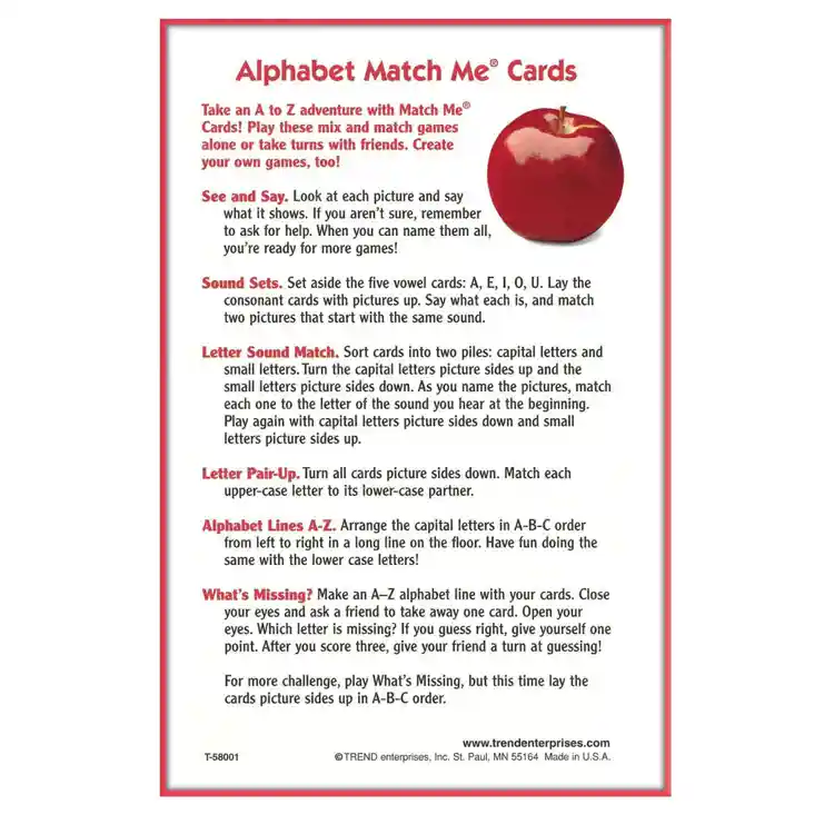 Alphabet Match Me Cards