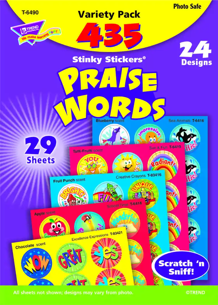 Praise Words Stinky Stickers® Variety Pack