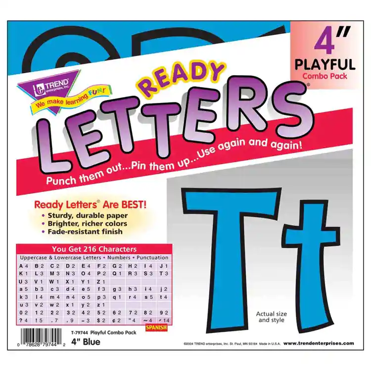 Ready Letters® Combo Pack, 4" Playful Blue