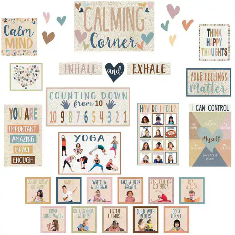 Everyone is Welcome Calming Corner Bulletin Board Set