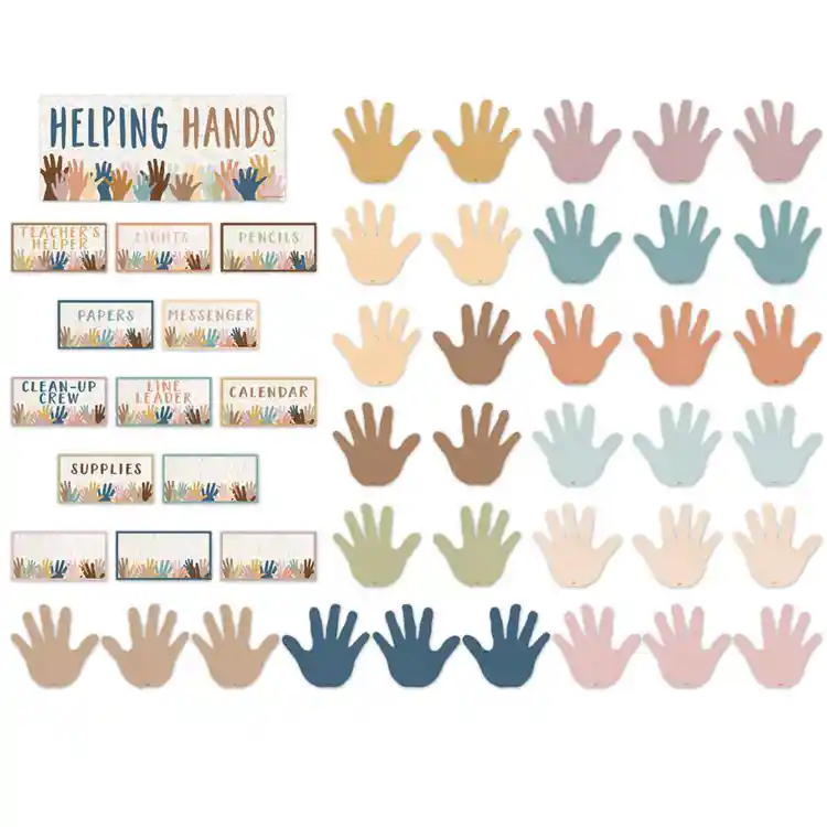 Everyone is Welcome Helping Hands Mini Bulletin Board Set