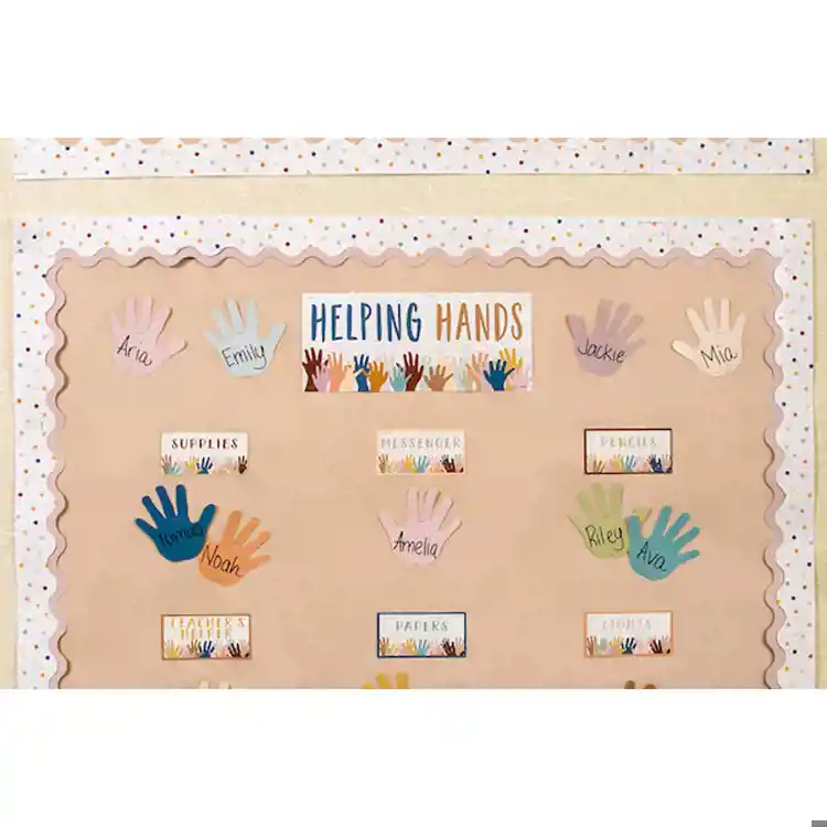 Everyone is Welcome Helping Hands Mini Bulletin Board Set