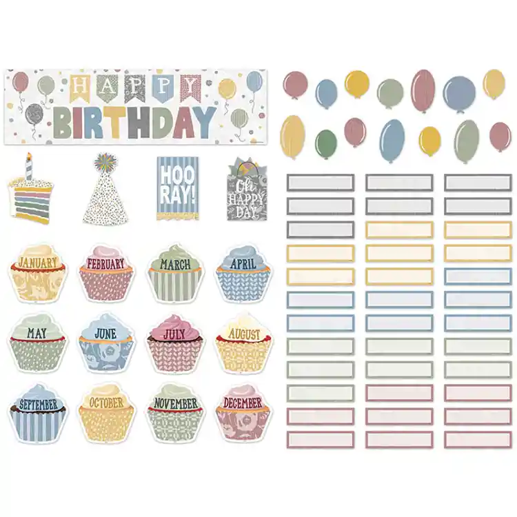 Classroom Cottage Happy Birthday Mini Bulletin Board Set