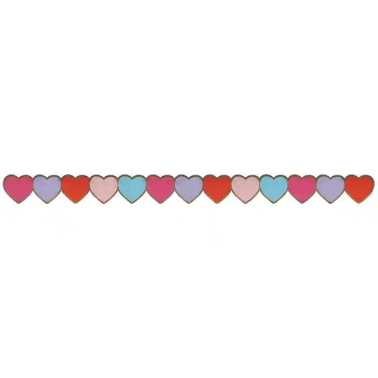 Home Sweet Classroom Colorful Hearts Die Cut Border