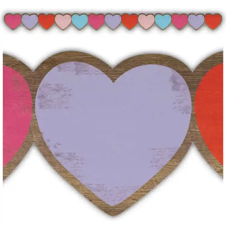 Home Sweet Classroom Colorful Hearts Die Cut Border