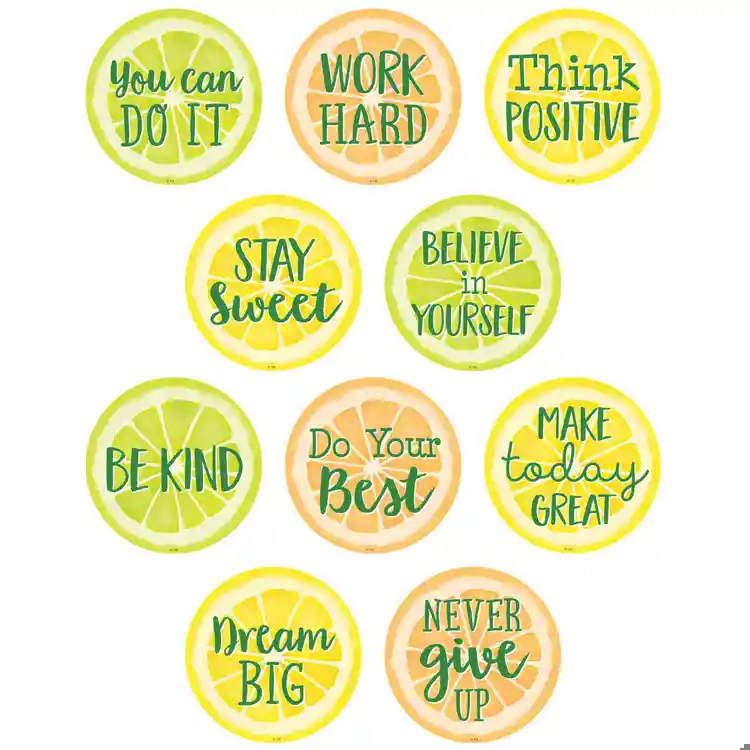 Lemon Zest Positive Sayings Accents