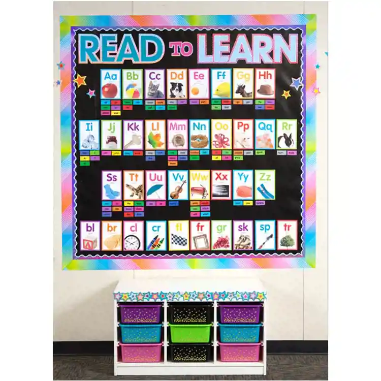 Colorful Photo Alphabet Cards Bulletin Board Set