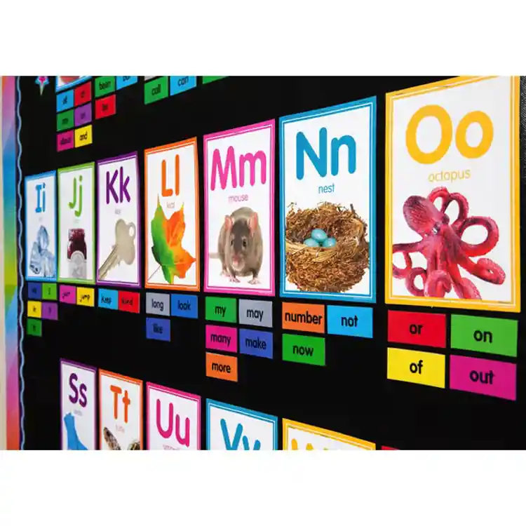 Colorful Photo Alphabet Cards Bulletin Board Set