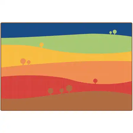 Tranquil Hills Rug, Primary Colors