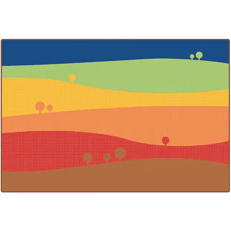 Tranquil Hills Rug, Primary Colors