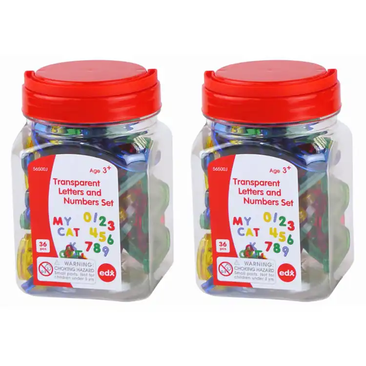 Transparent Letters and Numbers Set