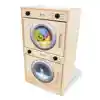 Contemporary Washer & Dryer Set, Natural