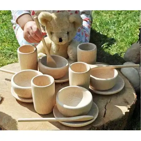 Wooden Tea Set