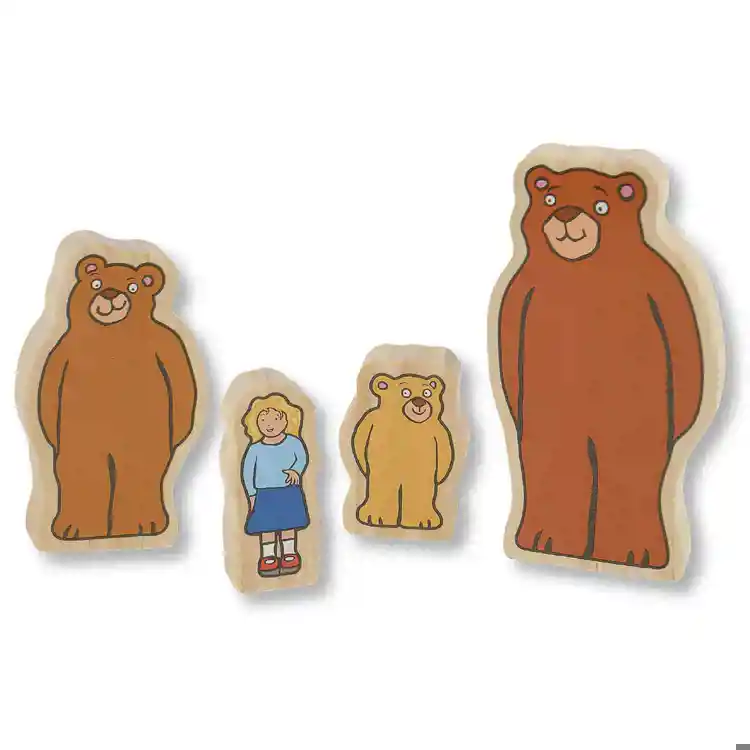 Fairy Tale Wooden Character Set, Goldilocks & The Three Bears