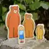 Fairy Tale Wooden Character Set, Goldilocks & The Three Bears