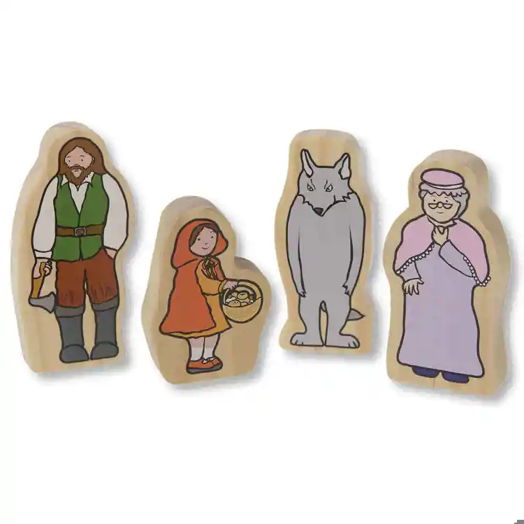 Fairy Tale Wooden Character Set, Little Red Riding Hood