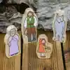 Fairy Tale Wooden Character Set, Little Red Riding Hood