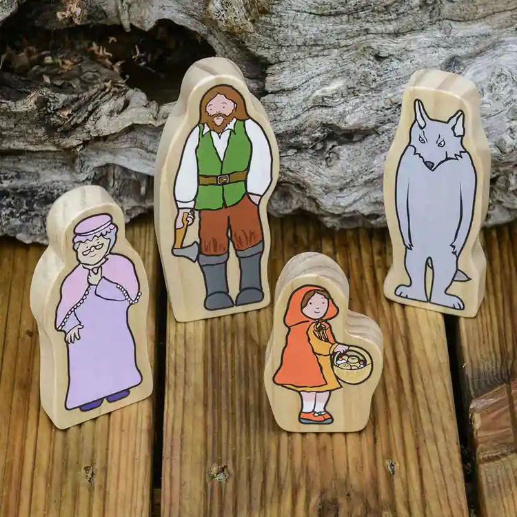 Fairy Tale Wooden Character Set, Little Red Riding Hood