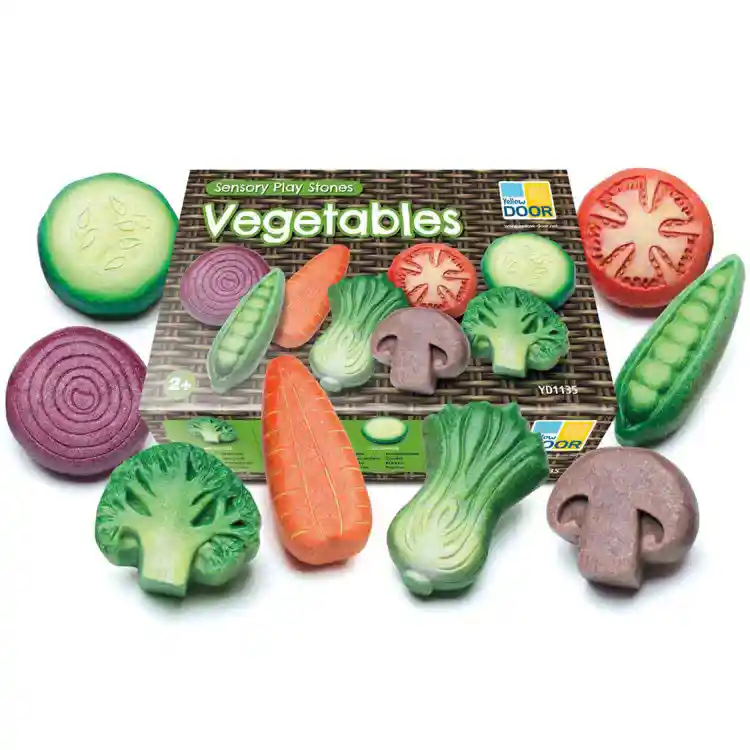 Sensory Play Stones, Vegetables