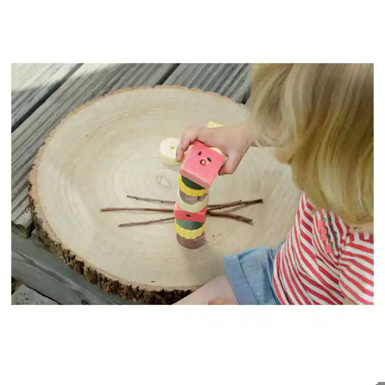 Sensory Play Stones, Threading Kebabs