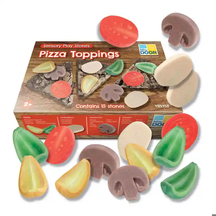 Sensory Play Stones, Pizza Toppings