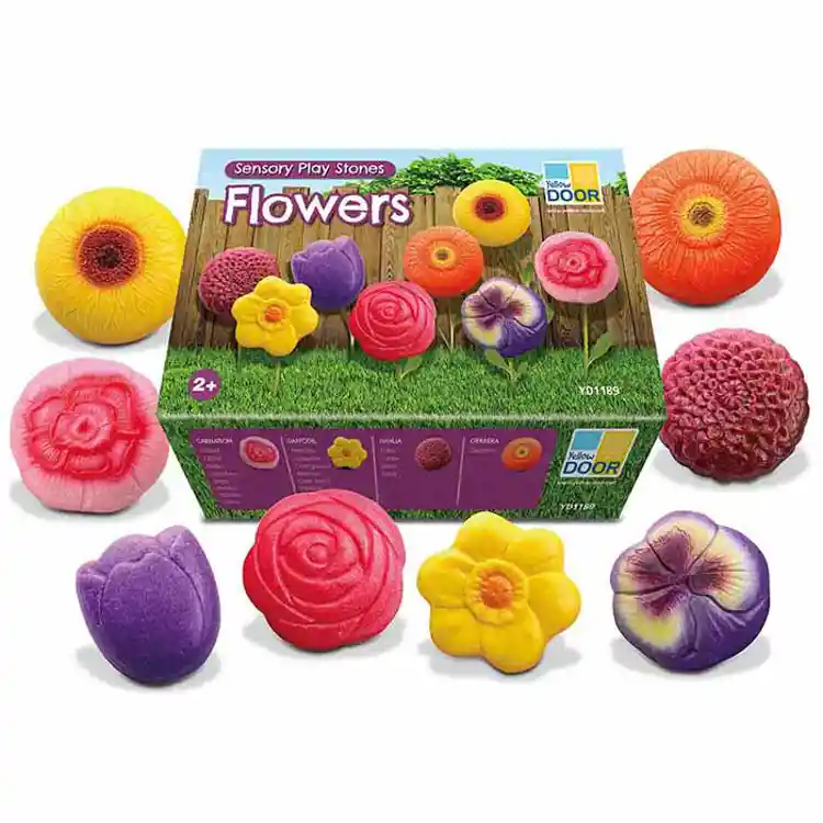 Sensory Play Stones, Flowers