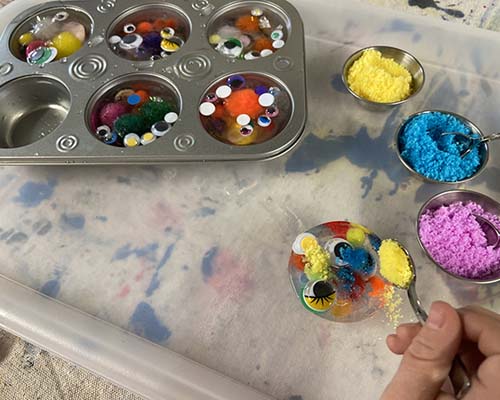 Frozen Loose Parts Treasures Art Activity