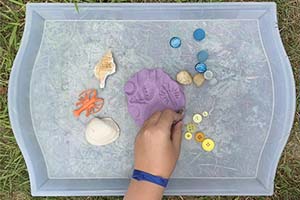 Modeling Dough Prints Process Art Activity