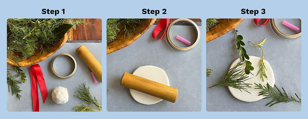 Winter Keepsake Process Art Steps