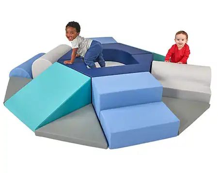 Two children on Becker's Climb and Crawl Canyon