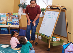 Literacy preschool classroom