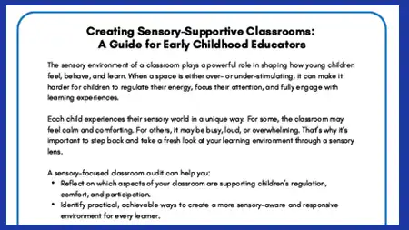 Learning Environment Sensory Audit