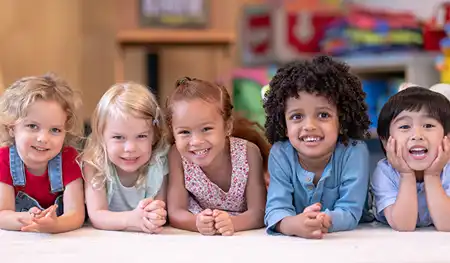 Preschool children in classroom